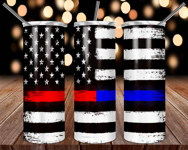 Thin Red/Blue Line- Flag - EliteStop Creations