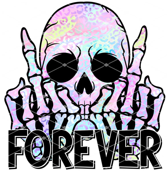 Forever Skull- Middle Finger | Colored - EliteStop Creations