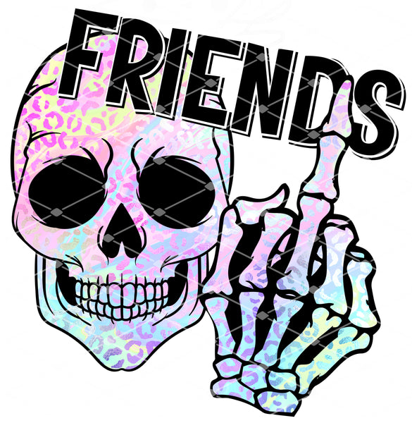 Friends Skull- Middle Finger | Colored - EliteStop Creations