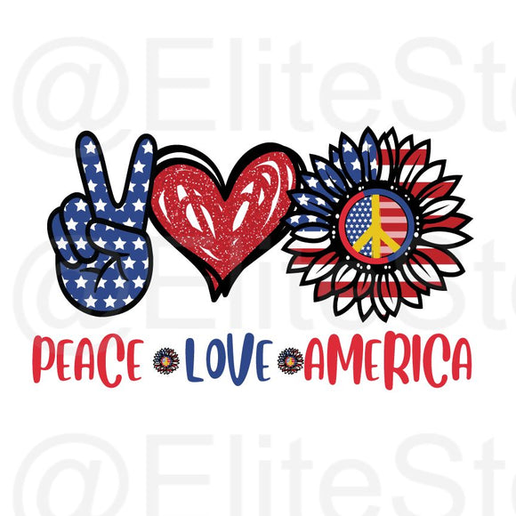 Peace Love- America - EliteStop Creations