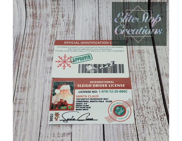 Santa Clause- Red  "License" - EliteStop Creations
