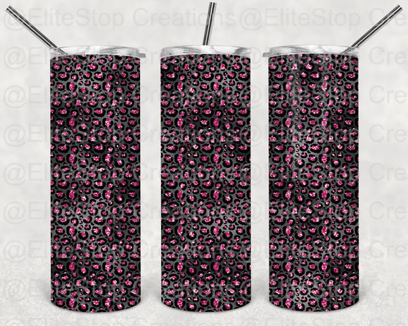 Black & Glitter Pink Leopard - EliteStop Creations