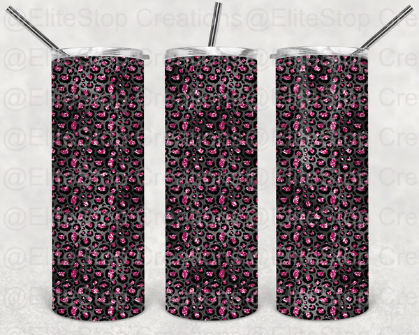 Black & Glitter Pink Leopard - EliteStop Creations