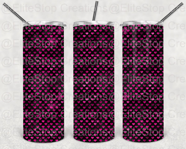 Black & Pink Hearts - EliteStop Creations