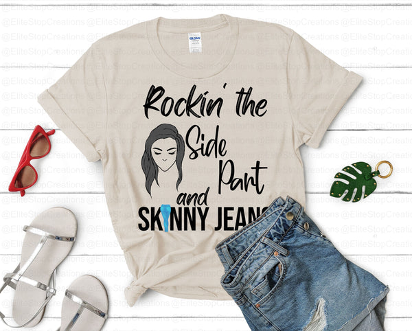 Rockin the Side Part/Skinny Jeans - EliteStop Creations