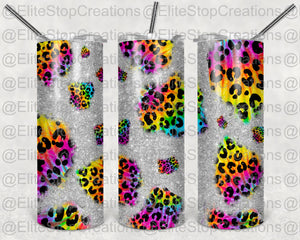 Rainbow Leopard- Silver Glitter - EliteStop Creations